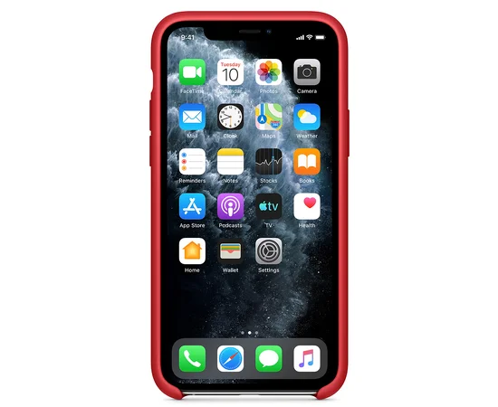 Чехол Silicone case (A) для Apple iPhone 11 (6.1") Красный / Red