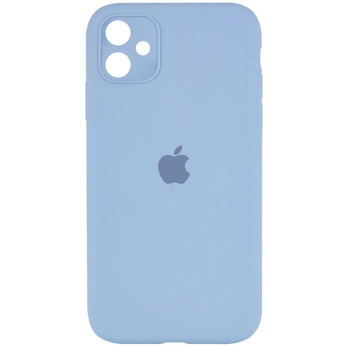 Чехол Silicone Case Square Full Camera Protective (AA) для Apple iPhone 11 (6.1") Голубой / Lilac Blue
