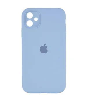 Чехол Silicone Case Square Full Camera Protective (AA) для Apple iPhone 11 (6.1") Голубой / Lilac Blue