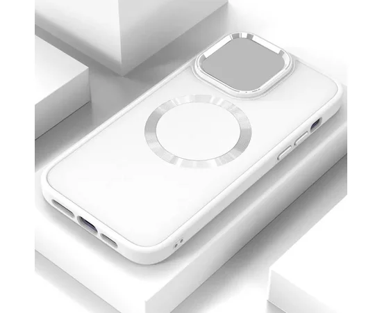 TPU чехол Bonbon Metal Style with MagSafe для Apple iPhone 11 (6.1") Белый / White