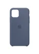 Чехол Silicone case (A) для Apple iPhone 11 (6.1") Синий / Navy Blue