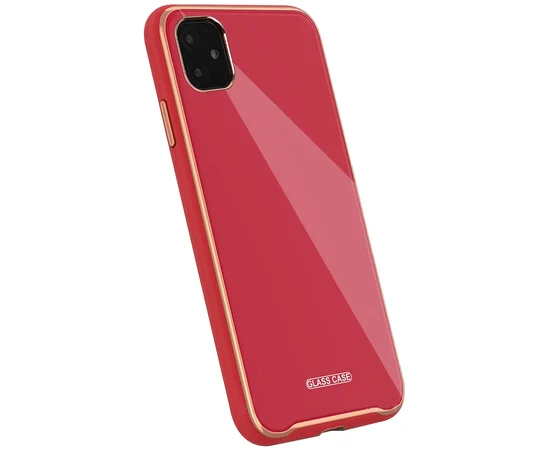 TPU+Glass чехол Venezia для Apple iPhone 11 (6.1") Красный / Red
