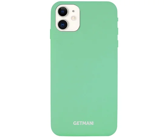 Чехол Silicone Case GETMAN for Magnet для Apple iPhone 11 (6.1") Зеленый / Spearmint