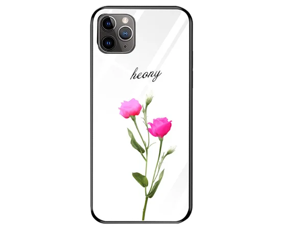TPU+Glass чехол светящийся в темноте для Apple iPhone 11 (6.1") Lovely / Белый