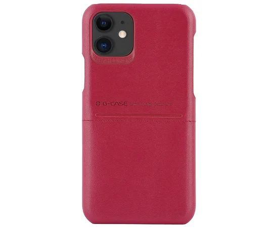Кожаная накладка G-Case Cardcool Series для Apple iPhone 11 (6.1") Красный