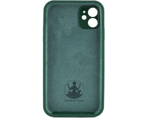 Чехол Silicone Case Lakshmi Square Full Camera для Apple iPhone 11 (6.1") Зеленый / Dark green