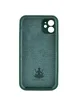 Чехол Silicone Case Lakshmi Square Full Camera для Apple iPhone 11 (6.1") Зеленый / Dark green