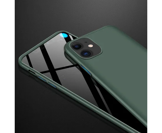 Пластиковая накладка GKK LikGus 360 градусов для Apple iPhone 11 (6.1") Темно-зеленый