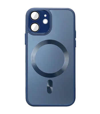 Чехол TPU+Glass Sapphire Midnight with MagSafe для Apple iPhone 11 (6.1") Синий / Deep navy