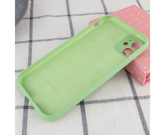 Чехол Silicone Case Full Camera Protective (АА) для Apple iPhone 11 (6.1") Мятный / Mint