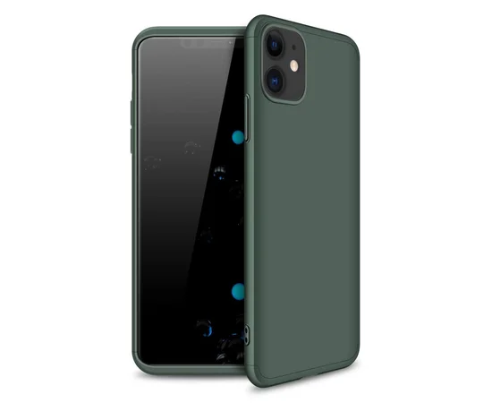 Пластиковая накладка GKK LikGus 360 градусов для Apple iPhone 11 (6.1") Темно-зеленый