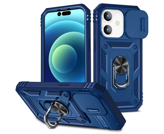 Ударопрочный чехол Camshield Serge Ring для Apple iPhone 11 (6.1") Синий