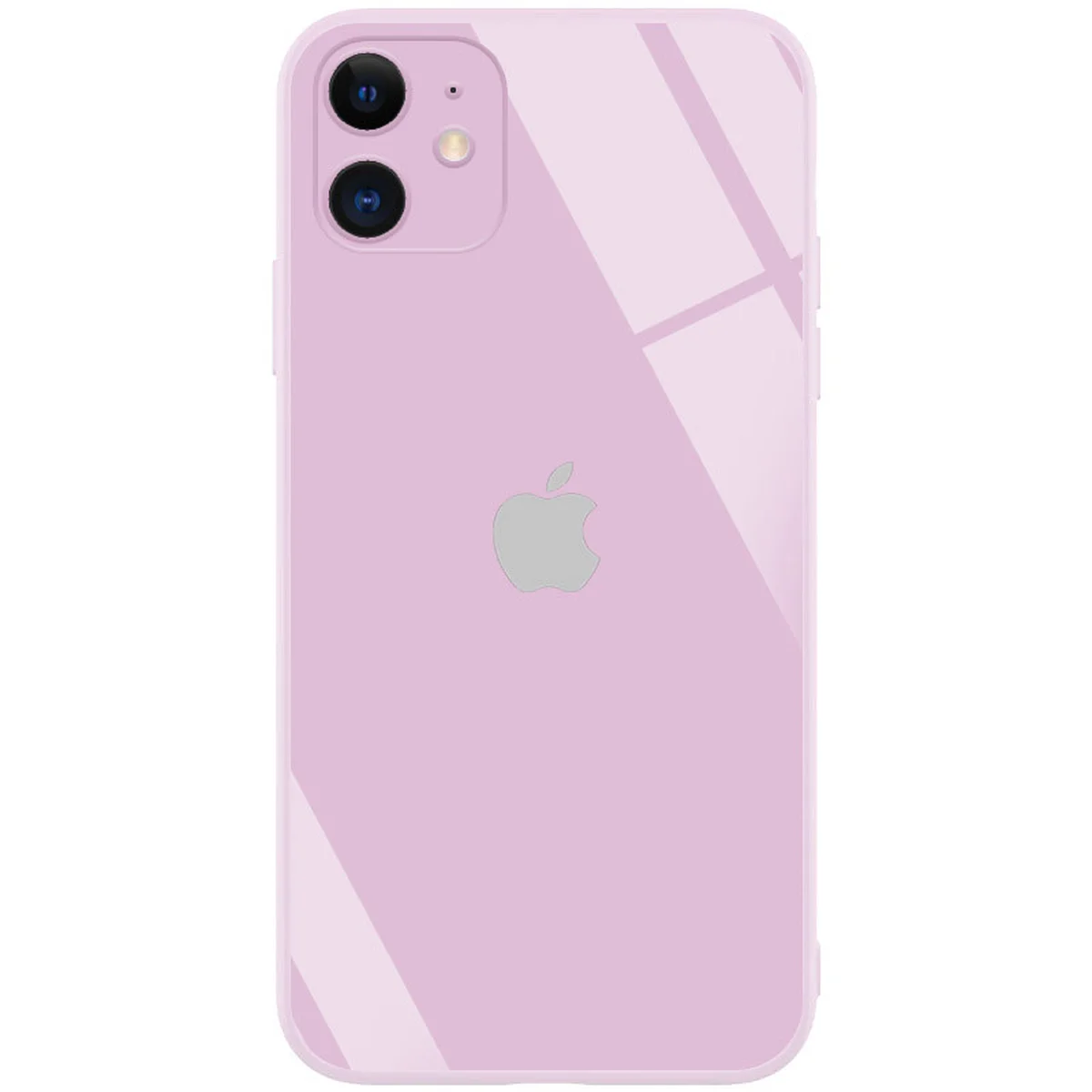 TPU+Glass чехол GLOSSY Logo Full camera (opp) для Apple iPhone 11 (6.1") Розовый / Pink Sand