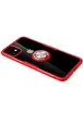 TPU+PC чехол Deen CrystalRing for Magnet (opp) для Apple iPhone 11 (6.1") Бесцветный / Красный