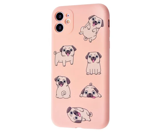 TPU чехол WAVE Fancy для Apple iPhone 11 (6.1") Pug / Pink sand