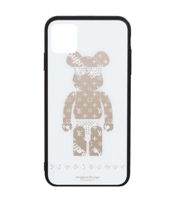 TPU + Glass чохол TYBOMB Bear для Apple iPhone 11 (6.1 ") Білий