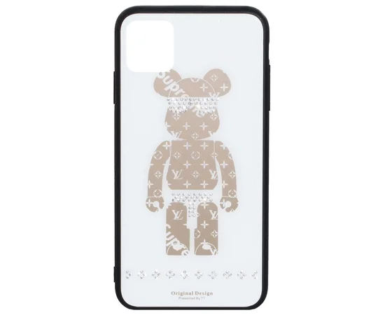 TPU+Glass чехол TYBOMB Bear для Apple iPhone 11 (6.1") Белый