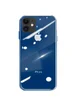 TPU+Glass чехол GLOSSY Logo series для Apple iPhone 11 (6.1") Синий / Blue