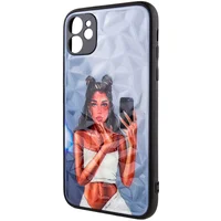 TPU+PC чехол Prisma Ladies для Apple iPhone 11 (6.1") Black in White