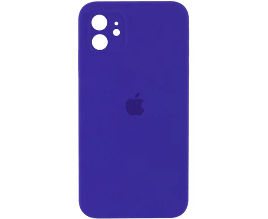 Чохол Silicone Case Square Full Camera Protective (AA) для Apple iPhone 11 (6.1 ") Фіолетовий / Ultra Violet