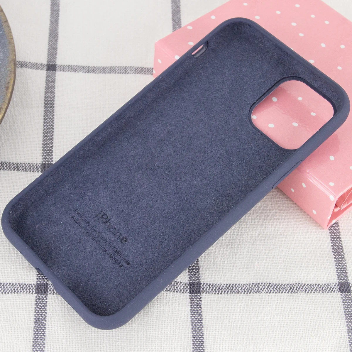 Чехол Silicone case (A) (с закрытым низом) для Apple iPhone 11 (6.1") Темный Синий / Midnight Blue