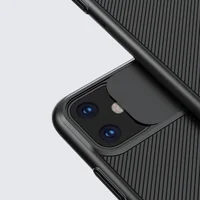 Карбоновая накладка Nillkin Camshield (шторка на камеру) для Apple iPhone 11 (6.1") Черный / Black