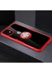 TPU+PC чехол Deen CrystalRing for Magnet (opp) для Apple iPhone 11 (6.1") Бесцветный / Красный