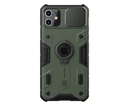 TPU+PC чехол Nillkin CamShield Armor (шторка на камеру) для Apple iPhone 11 (6.1") Зеленый