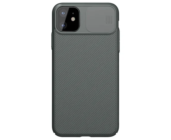 Карбонова накладка Nillkin Camshield (шторка на камеру) для Apple iPhone 11 (6.1 ") Зелений / Dark Green