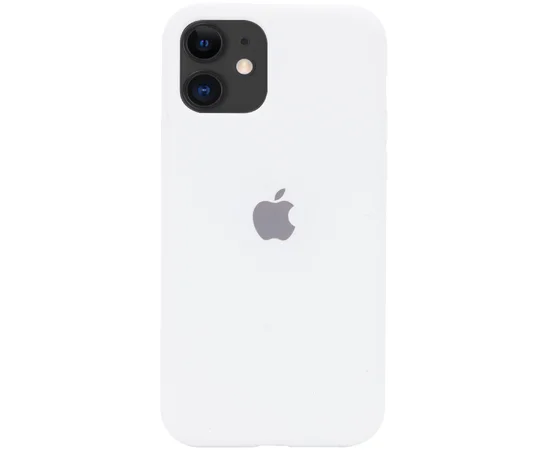 Чохол Silicone case (A) (з закритим низом) для Apple iPhone 11 (6.1 ") Білий / White