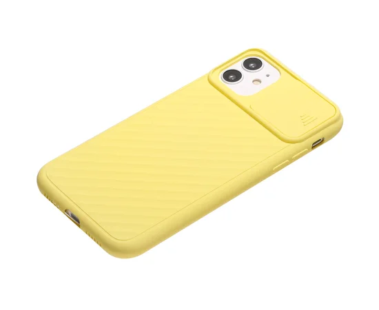 Чехол Camshield TPU со шторкой защищающей камеру для Apple iPhone 11 (6.1") Желтый