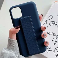 Чехол Silicone Case Hand Holder для Apple iPhone 11 (6.1") Темно-синий / Midnight blue