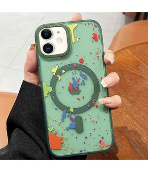 Чохол TPU+PC Flush with MagSafe для Apple iPhone 11 (6.1") Dark green