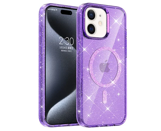 Чохол TPU Eclipse Sparkle (MagFit) для Apple iPhone 11 (6.1") Purple