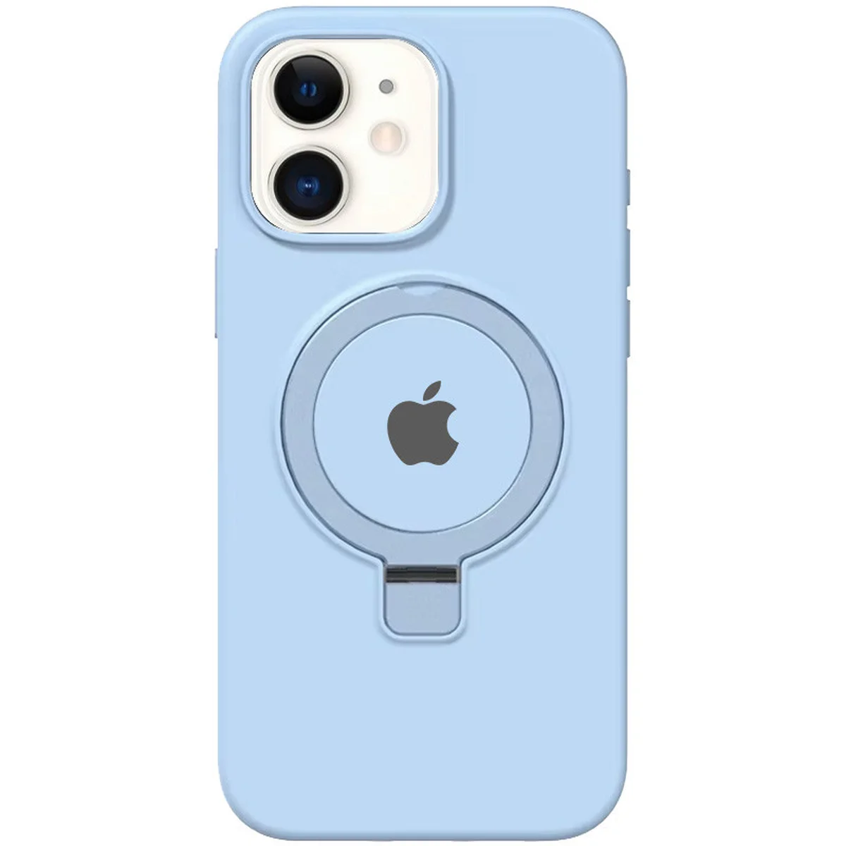 Чехол Silicone Case Full Protective with Ring для Apple iPhone 11 (6.1") Blue