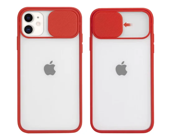 Чехол Camshield mate TPU со шторкой защищающей камеру для Apple iPhone 11 (6.1") Красный