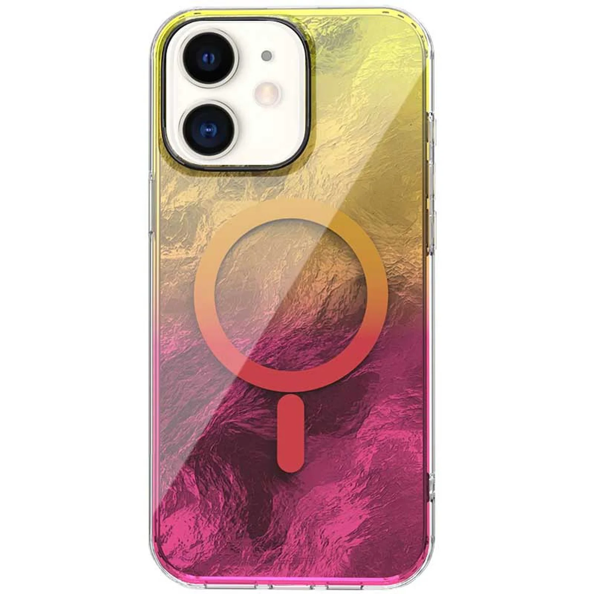Чехол TPU Shiny Mountain (MagFit) для Apple iPhone 11 (6.1") Yellow / Pink