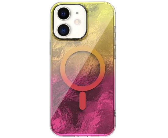 Чохол TPU Shiny Mountain (MagFit) для Apple iPhone 11 (6.1") Yellow / Pink