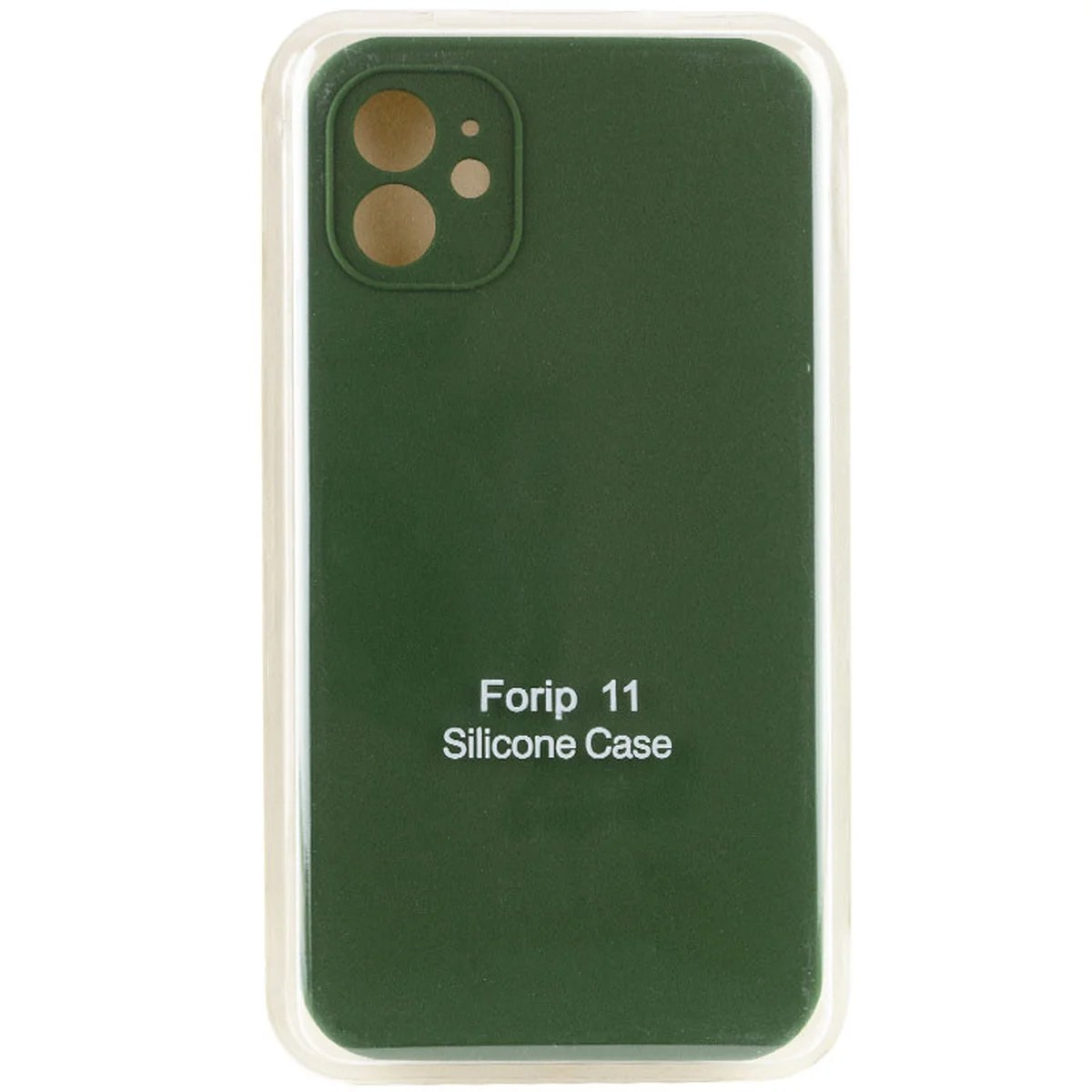Чехол Silicone Case Lakshmi Square Full Camera для Apple iPhone 11 (6.1") Зеленый / Army green