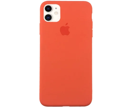 Чехол Silicone case (A) (с закрытым низом) для Apple iPhone 11 (6.1") Оранжевый / Nectraine