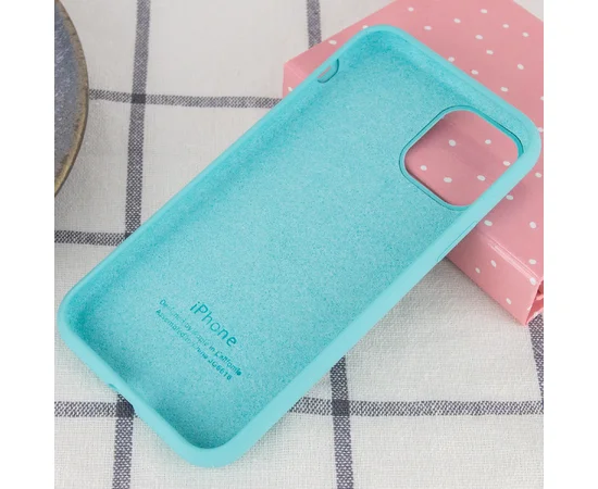Чохол Silicone case (A) (з закритим низом) для Apple iPhone 11 (6.1 ") Бірюзовий / Marine Green