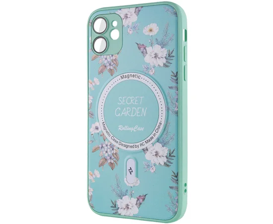 TPU+PC чехол Secret Garden with MagSafe для Apple iPhone 11 (6.1") Mint