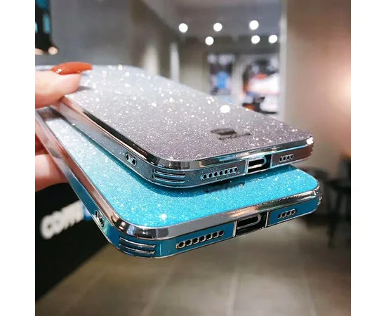 TPU+Glass чехол Swarovski для Apple iPhone 11 (6.1") Бирюзовый
