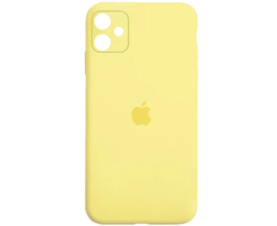 Чохол Silicone Case Square Full Camera Protective (AA) Apple iPhone 11 (6.1") Жовтий / Yellow
