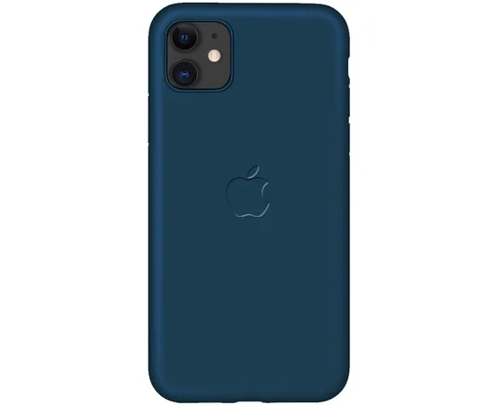 Чехол-накладка Soft-touch logo series для Apple iPhone 11 (6.1") Синий /  Cobalt