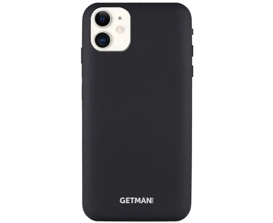 Чехол Silicone Case GETMAN for Magnet для Apple iPhone 11 (6.1") Черный / Black