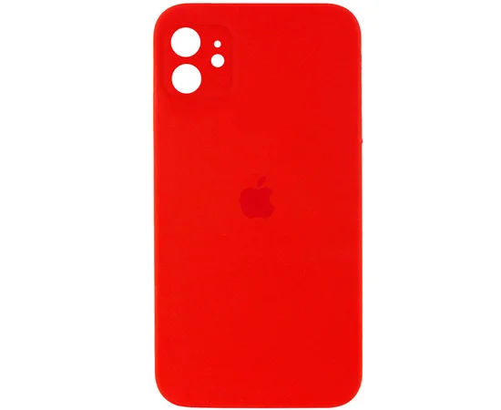 Чохол Silicone Case Square Full Camera Protective (AA) для Apple iPhone 11 (6.1 ") Червоний / Red