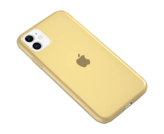 Силиконовый матовый полупрозрачный чехол для Apple iPhone 11 (6.1") Желтый / Yellow
