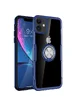 TPU+PC чехол Deen CrystalRing под магнитный держатель для Apple iPhone 11 (6.1") Бесцветный / Синий