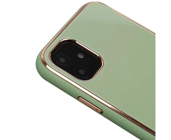 TPU+Glass чехол Venezia для Apple iPhone 11 (6.1") Мятный / Mint